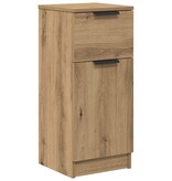 VidaXL Dressoir 30x30x70 cm bewerkt hout artisanaal eikenkleur