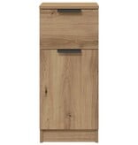 VidaXL Dressoir 30x30x70 cm bewerkt hout artisanaal eikenkleur