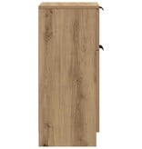 VidaXL Dressoir 30x30x70 cm bewerkt hout artisanaal eikenkleur