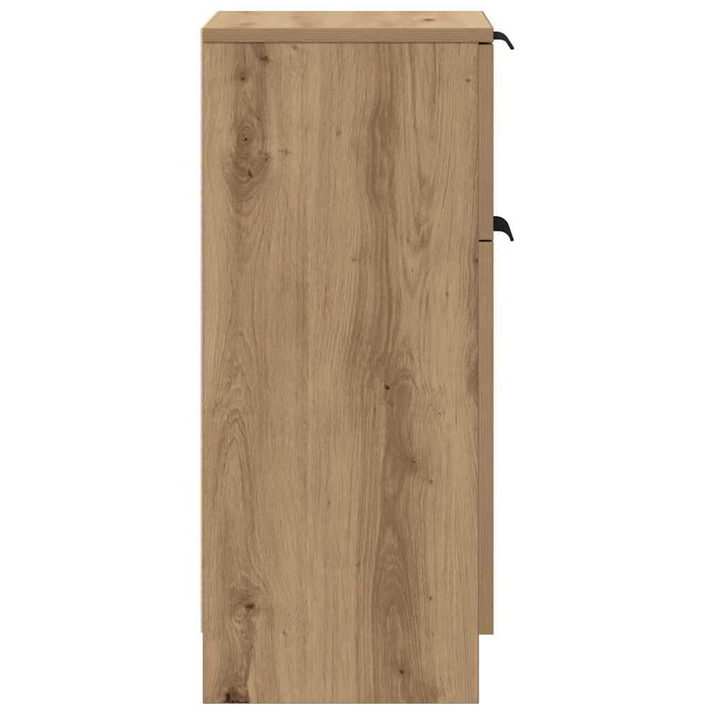 VidaXL Dressoir 30x30x70 cm bewerkt hout artisanaal eikenkleur
