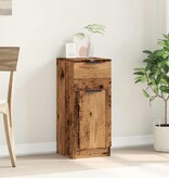 VidaXL Dressoir 30x30x70 cm bewerkt hout oud houtkleurig