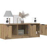 VidaXL Tv-meubel 102x35x36,5 cm bewerkt hout artisanaal eikenkleur