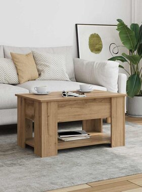 VidaXL Salontafel 79x49x41 cm bewerkt hout artisanaal eikenkleur