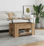 VidaXL Salontafel 79x49x41 cm bewerkt hout artisanaal eikenkleur