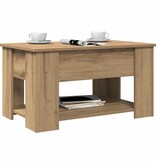 VidaXL Salontafel 79x49x41 cm bewerkt hout artisanaal eikenkleur