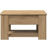 VidaXL Salontafel 79x49x41 cm bewerkt hout artisanaal eikenkleur