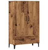 VidaXL Hoge kast 70x31x115 cm bewerkt hout oud houtkleurig