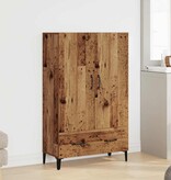 VidaXL Hoge kast 70x31x115 cm bewerkt hout oud houtkleurig