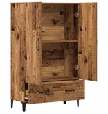 VidaXL Hoge kast 70x31x115 cm bewerkt hout oud houtkleurig