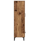 VidaXL Hoge kast 70x31x115 cm bewerkt hout oud houtkleurig