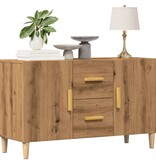 VidaXL Dressoir 100x36x60 cm bewerkt hout artisanaal eikenkleurig