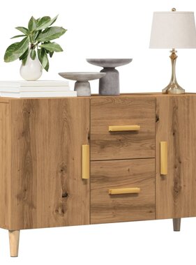 VidaXL Dressoir 100x36x60 cm bewerkt hout artisanaal eikenkleurig