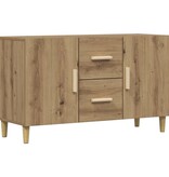 VidaXL Dressoir 100x36x60 cm bewerkt hout artisanaal eikenkleurig