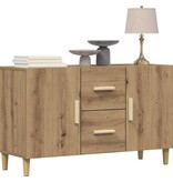 VidaXL Dressoir 100x36x60 cm bewerkt hout artisanaal eikenkleurig