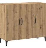 VidaXL Dressoir 90x34x80 cm bewerkt hout artisanaal eikenkleur