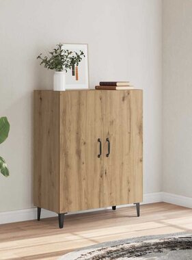 VidaXL Dressoir 70x34x90 cm bewerkt hout artisanaal eikenkleur