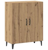 VidaXL Dressoir 70x34x90 cm bewerkt hout artisanaal eikenkleur