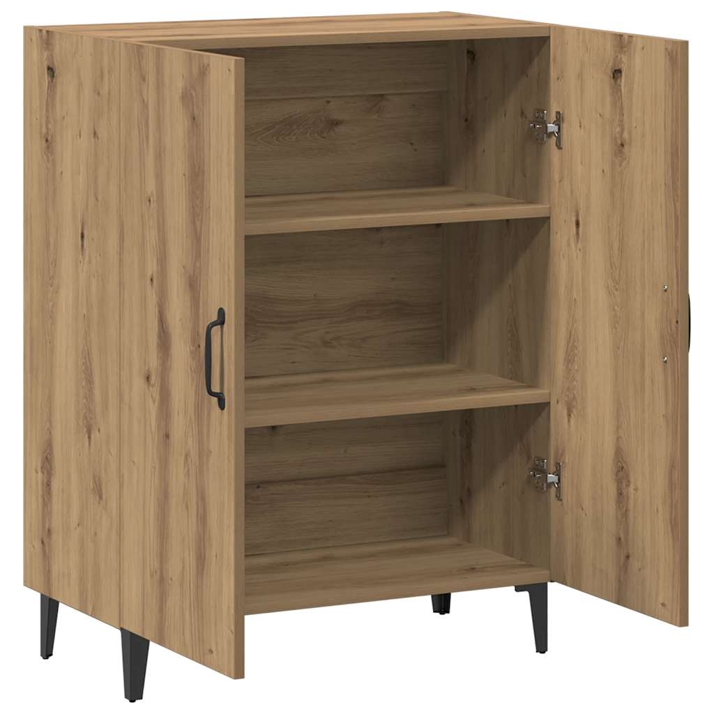 VidaXL Dressoir 70x34x90 cm bewerkt hout artisanaal eikenkleur