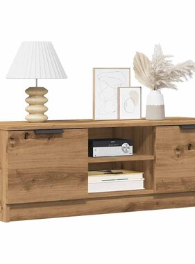 VidaXL Tv-meubel 102x35x36,5 cm bewerkt hout artisanaal eikenkleur