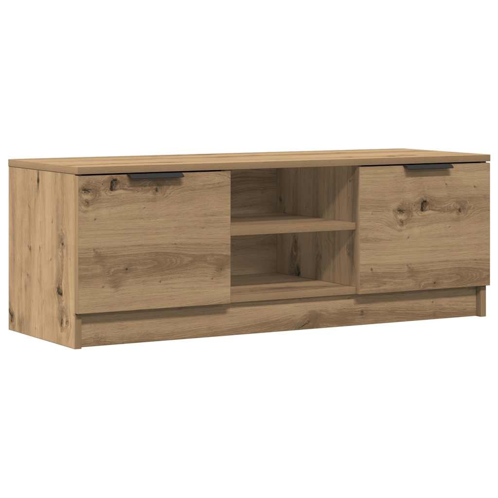 VidaXL Tv-meubel 102x35x36,5 cm bewerkt hout artisanaal eikenkleur