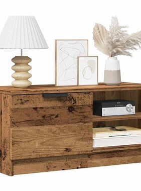 VidaXL Tv-meubel 80x35x36,5 cm bewerkt hout oud houtkleurig