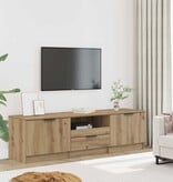 VidaXL Tv-meubel 140x35x40 cm bewerkt hout artisanaal eikenkleur