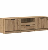 VidaXL Tv-meubel 140x35x40 cm bewerkt hout artisanaal eikenkleur