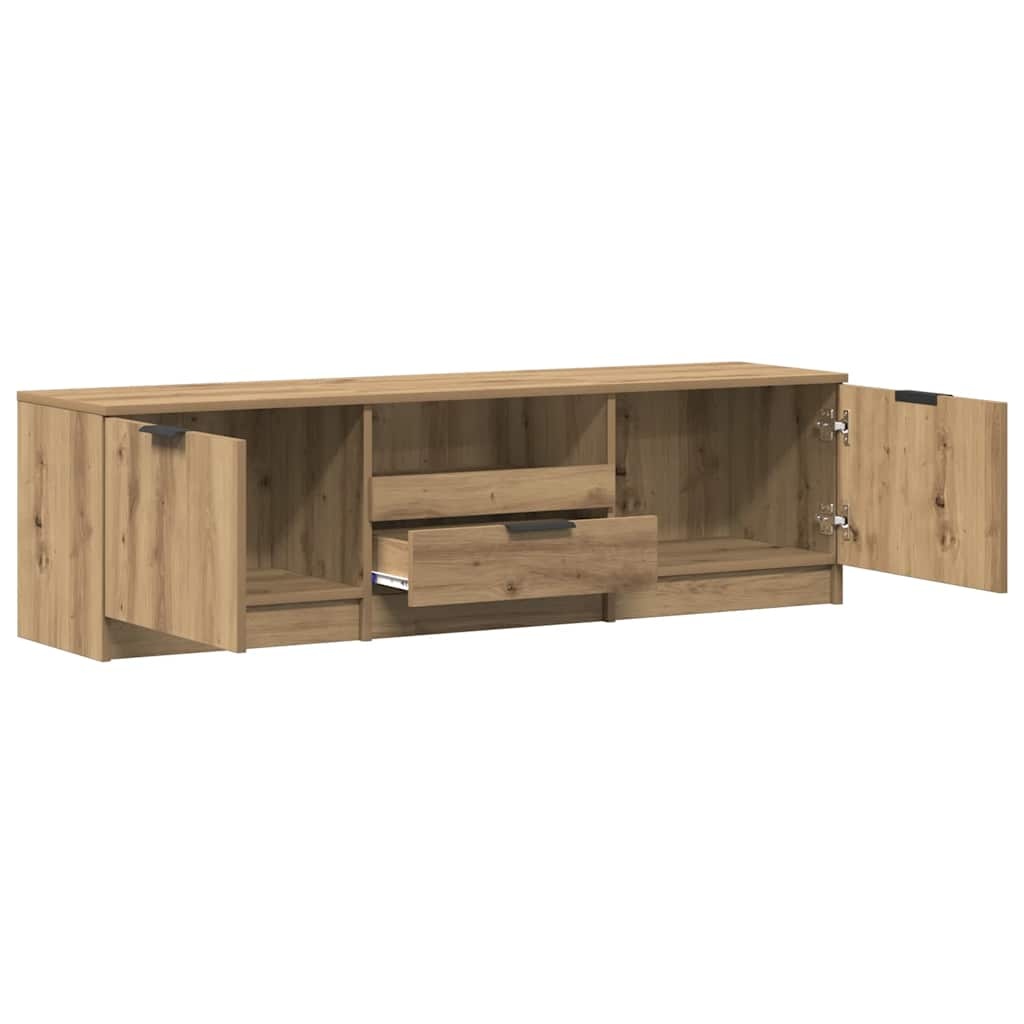 VidaXL Tv-meubel 140x35x40 cm bewerkt hout artisanaal eikenkleur