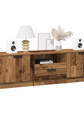 VidaXL Tv-meubel 140x35x40 cm bewerkt hout oud houtkleurig