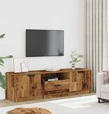 VidaXL Tv-meubel 140x35x40 cm bewerkt hout oud houtkleurig