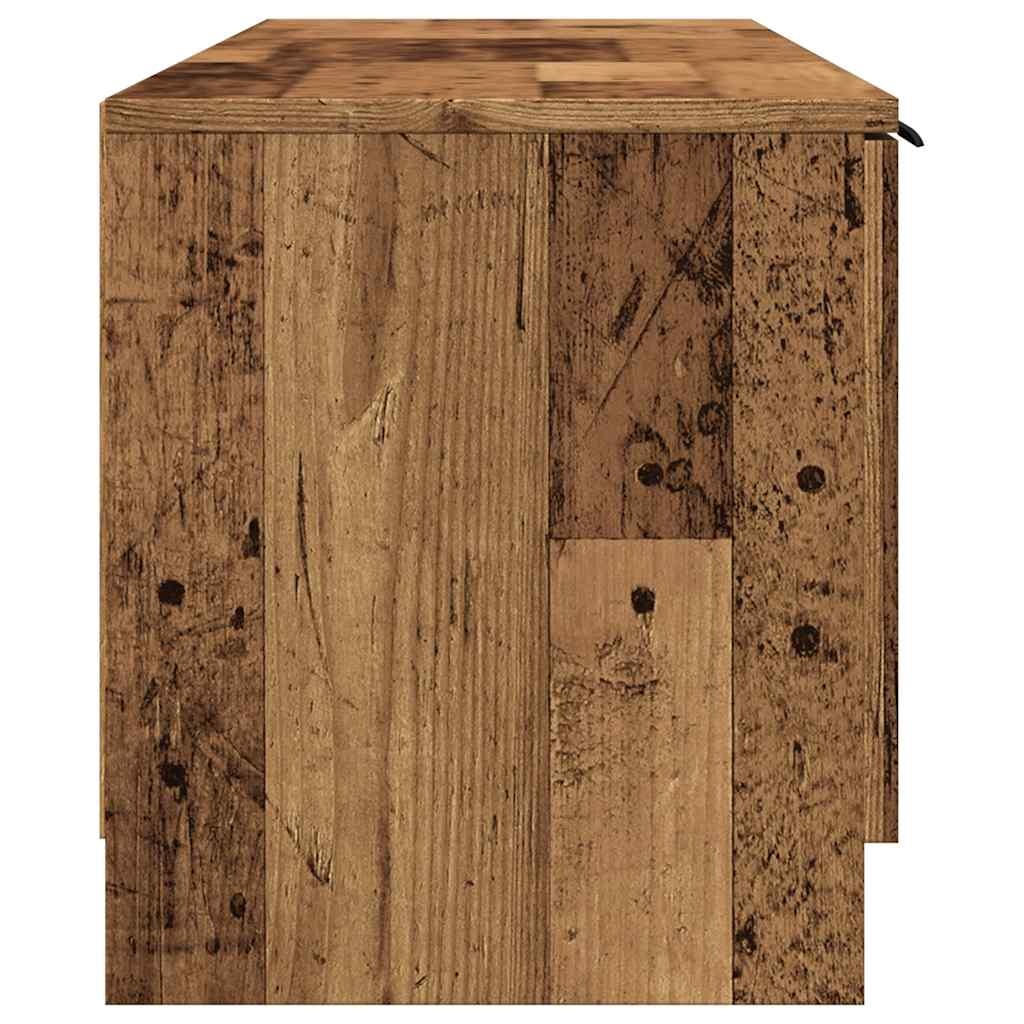 VidaXL Tv-meubel 140x35x40 cm bewerkt hout oud houtkleurig