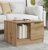 VidaXL Salontafel 50x50x36 cm bewerkt hout artisanaal eikenkleur
