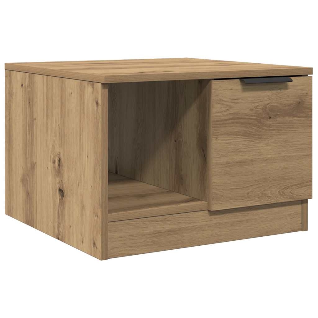 VidaXL Salontafel 50x50x36 cm bewerkt hout artisanaal eikenkleur
