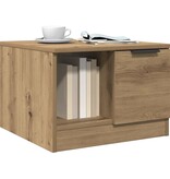 VidaXL Salontafel 50x50x36 cm bewerkt hout artisanaal eikenkleur