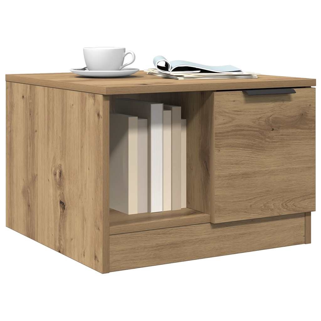 VidaXL Salontafel 50x50x36 cm bewerkt hout artisanaal eikenkleur