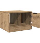VidaXL Salontafel 50x50x36 cm bewerkt hout artisanaal eikenkleur