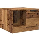 VidaXL Salontafel 50x50x36 cm bewerkt hout oud houtkleurig
