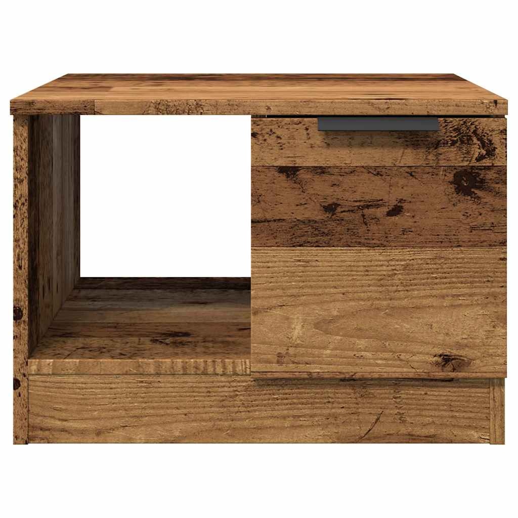 VidaXL Salontafel 50x50x36 cm bewerkt hout oud houtkleurig