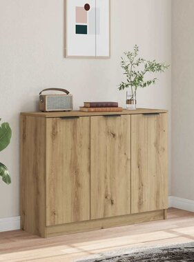 VidaXL Dressoir 90,5x30x70 cm bewerkt hout artisanaal eikenkleur