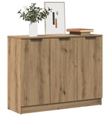 VidaXL Dressoir 90,5x30x70 cm bewerkt hout artisanaal eikenkleur