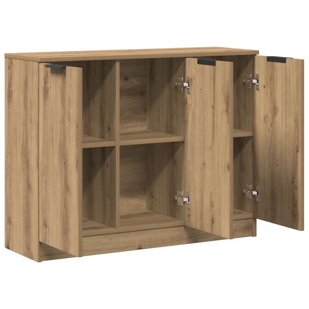VidaXL Dressoir 90,5x30x70 cm bewerkt hout artisanaal eikenkleur