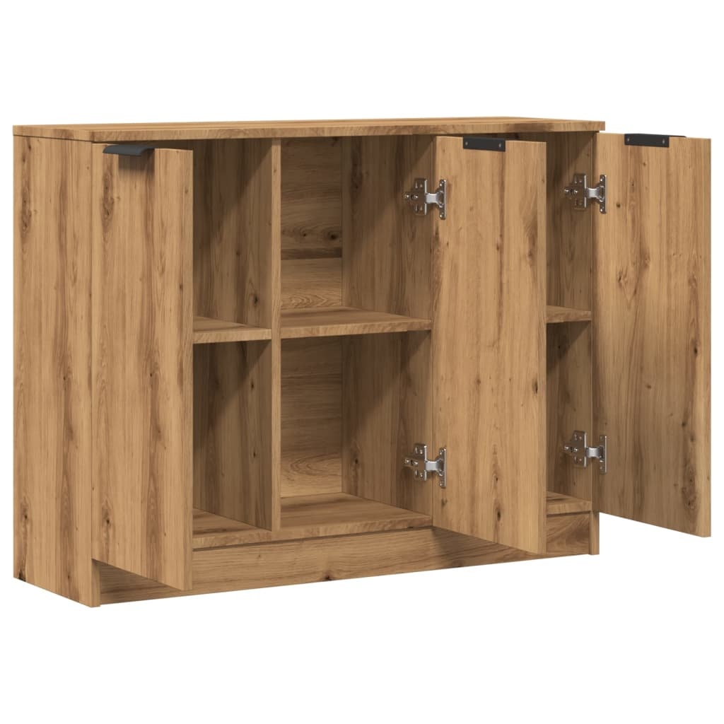 VidaXL Dressoir 90,5x30x70 cm bewerkt hout artisanaal eikenkleur