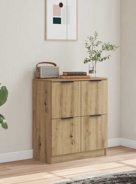 VidaXL Dressoir 60x30x70 cm bewerkt hout artisan eikenkleurig