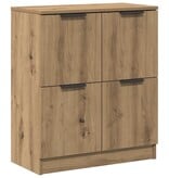 VidaXL Dressoir 60x30x70 cm bewerkt hout artisan eikenkleurig