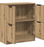 VidaXL Dressoir 60x30x70 cm bewerkt hout artisan eikenkleurig