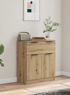 VidaXL Dressoir 60x30x70 cm bewerkt hout artisan eikenkleurig