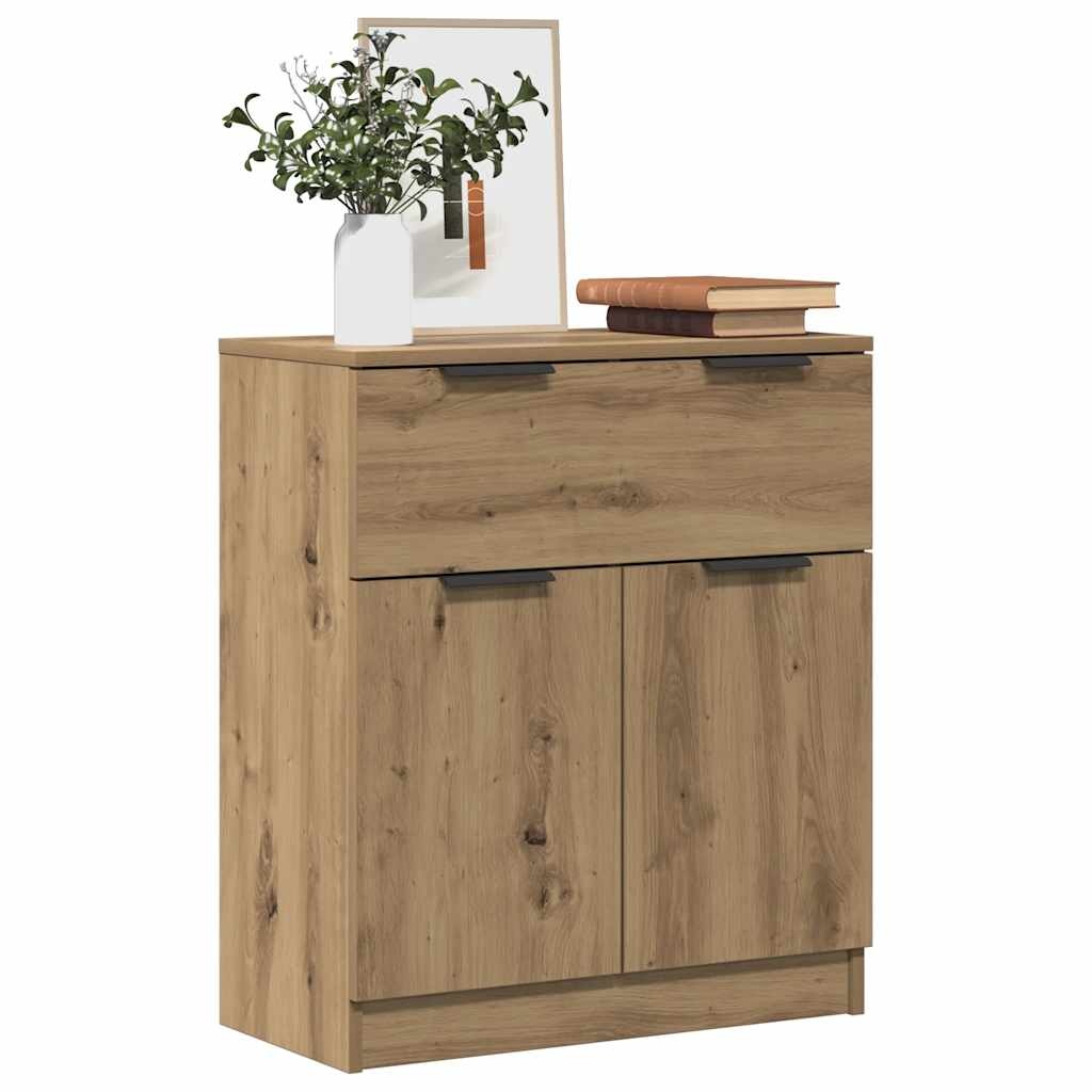 VidaXL Dressoir 60x30x70 cm bewerkt hout artisan eikenkleurig