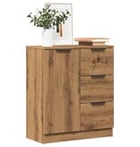VidaXL Dressoir 60x30x70 cm bewerkt hout artisan eikenkleurig