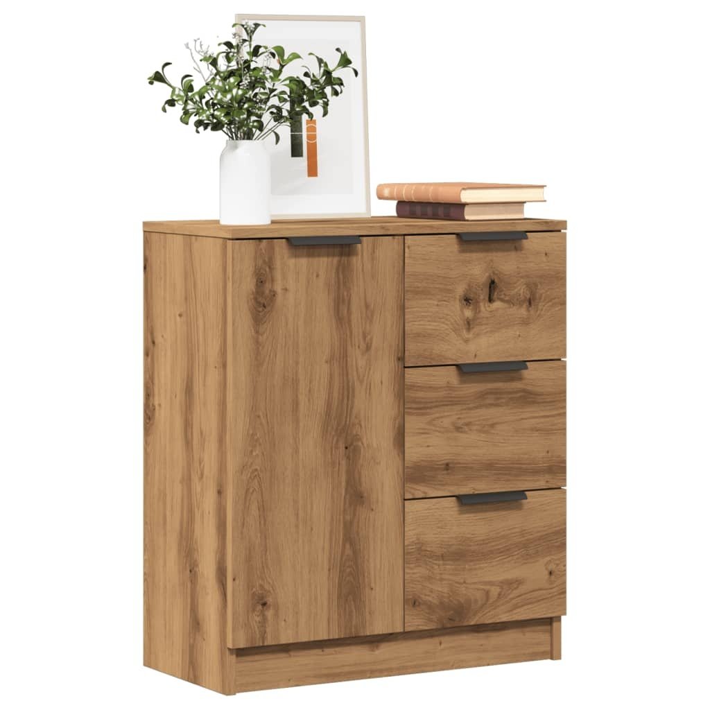 VidaXL Dressoir 60x30x70 cm bewerkt hout artisan eikenkleurig