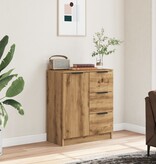 VidaXL Dressoir 60x30x70 cm bewerkt hout artisan eikenkleurig